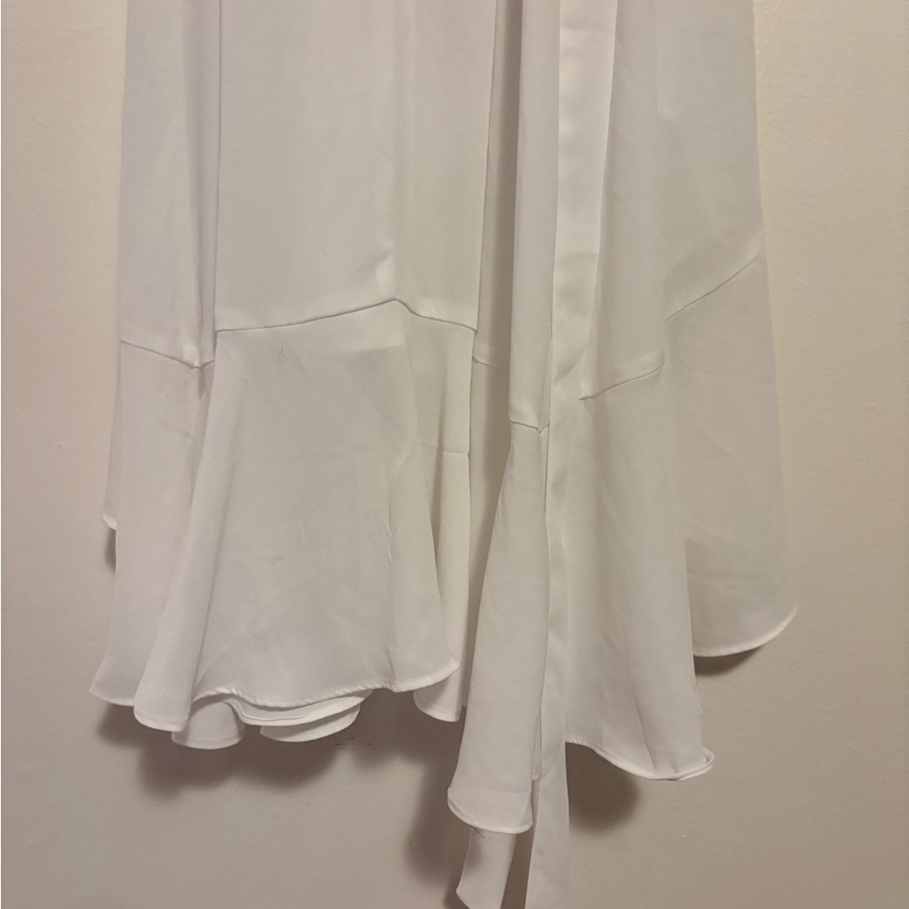 Lulu's White High Low Wrap Dress - Picture 7 of 8